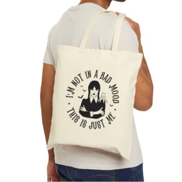 “I’m Not in a Bad Mood..” Wednesday Addams Tote - Picture 8 of 8